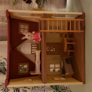 Calico Critters Red Roof Cozy Cottage Dollhouse Playset